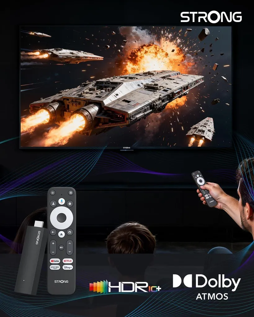 STRONG Leap-UNA Android TV Streaming Stick 4K UHD avec Google TV Intégré - 5