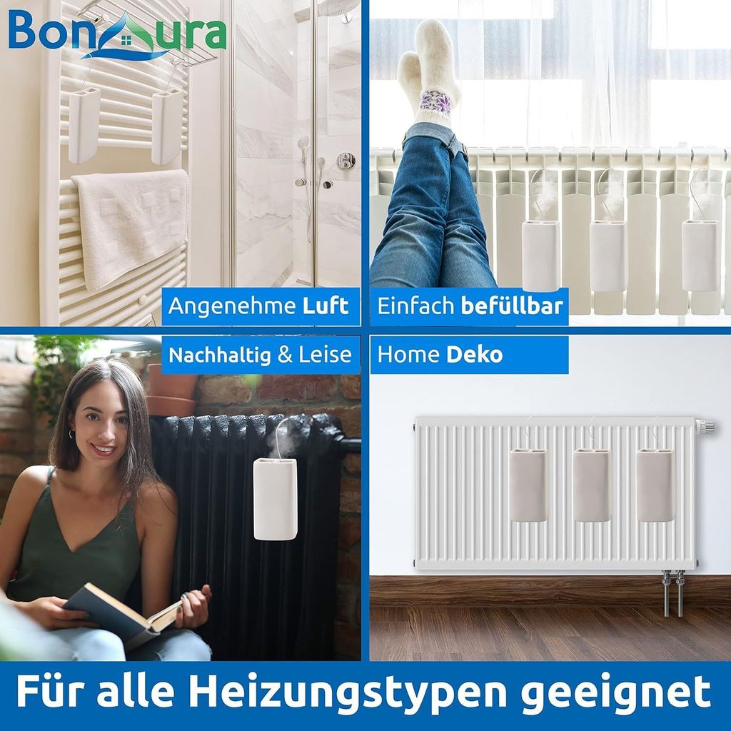 BonAura® Luftbefeuchter Heizung Keramik I Haken & Duftöl Produktbild 6