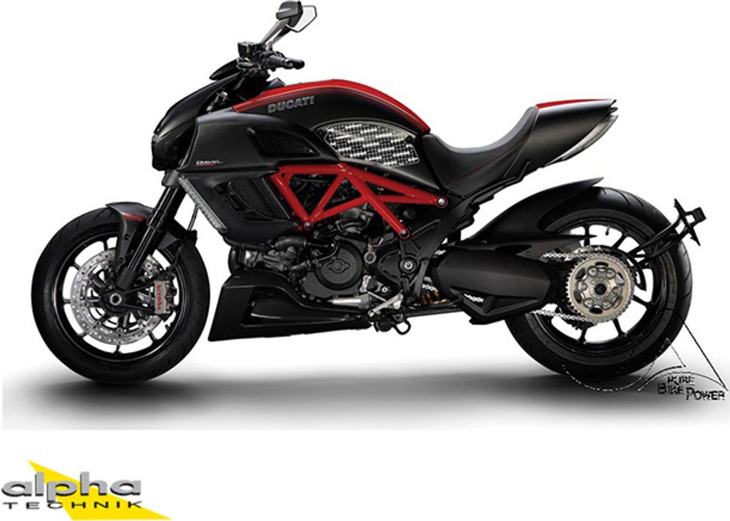 Stompgrip schwarz, Ducati Diavel, 2011-18 Diavel 1200 G1