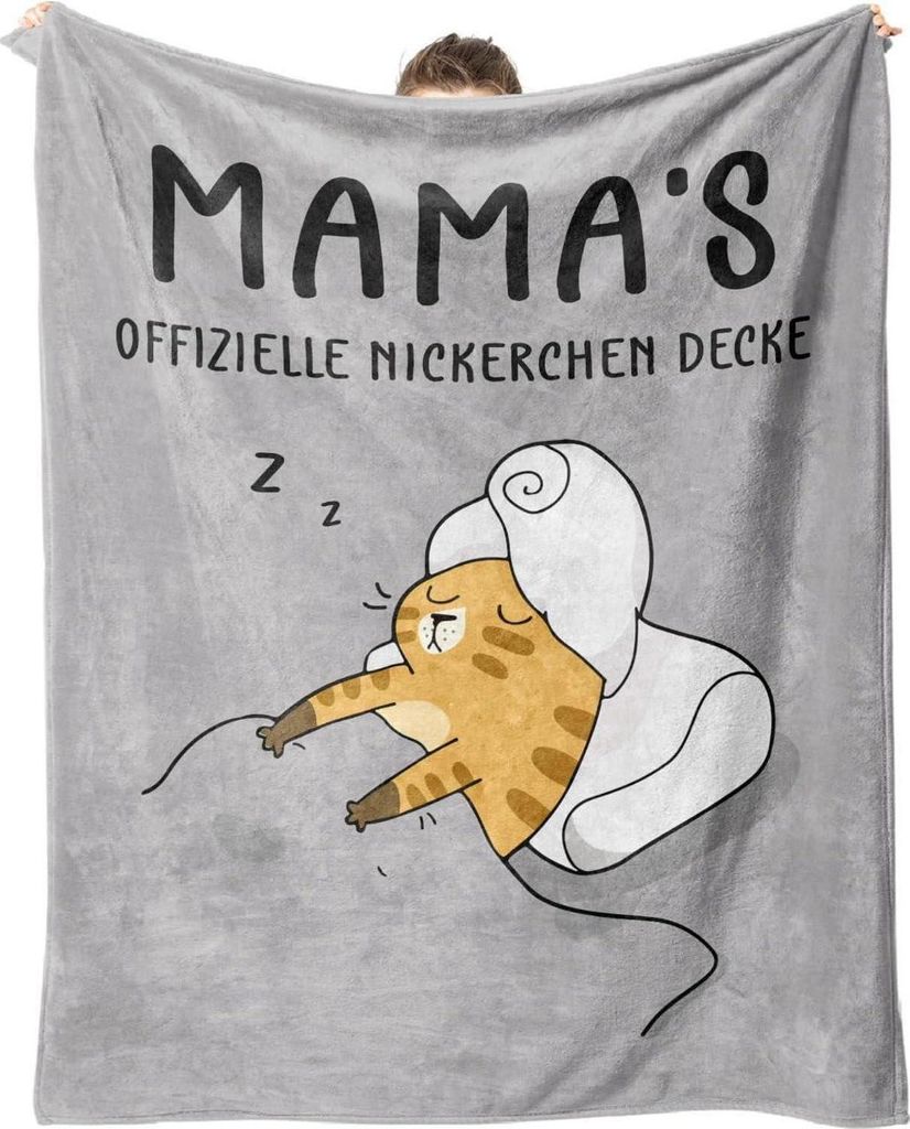Personalisierte Mama Decke Flauschige Kuscheldecke 62x52 Produktbild 