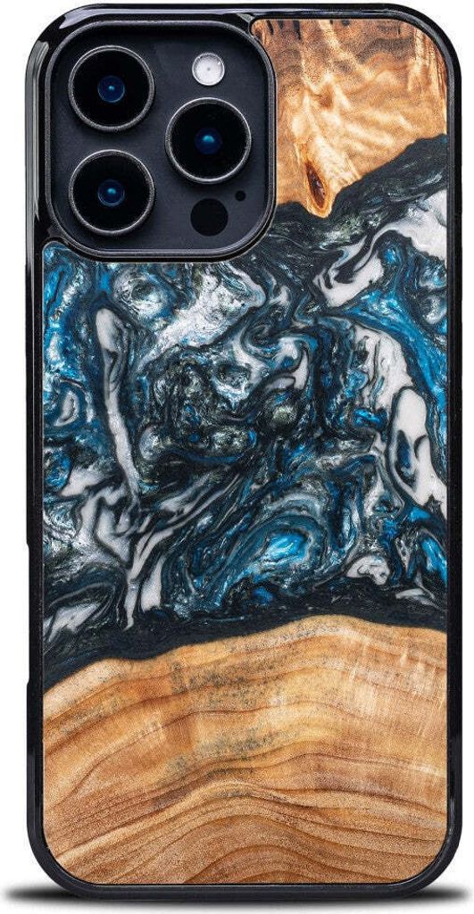 Holzhülle für iPhone 16 Pro Max, Bewood Unique Planets Erde