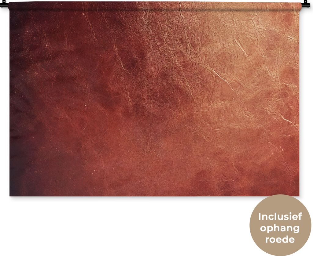 MuchoWow Wandteppich Wandbehang Leder - Lederoptik - Braun - Hell 150x100 cm Tapisserie Dekoration Wandtuch - Waschbar - Tapisserien - Wand-Decke