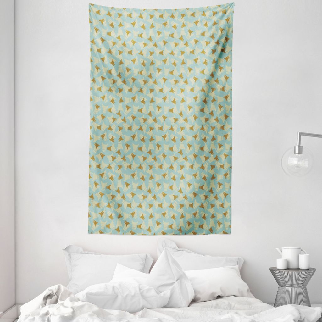 ABAKUHAUS Das Vieh Wandteppich und Tagesdecke, Domestic Vieh Kuh aus Weiches Mikrofaser Stoff Waschbar ohne Verblassen Digitaldruck, 140 x 230 cm, ...