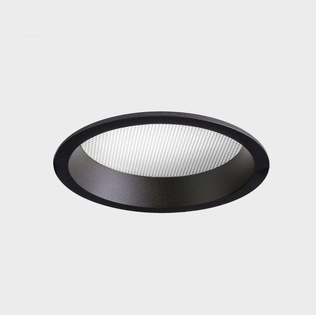 KOHL LIGHTING LIM Einbauleuchte mit Rahmendurchmesser 136 mm, schwarz, 12 W, CRI 80, 4000 K, PUSH
