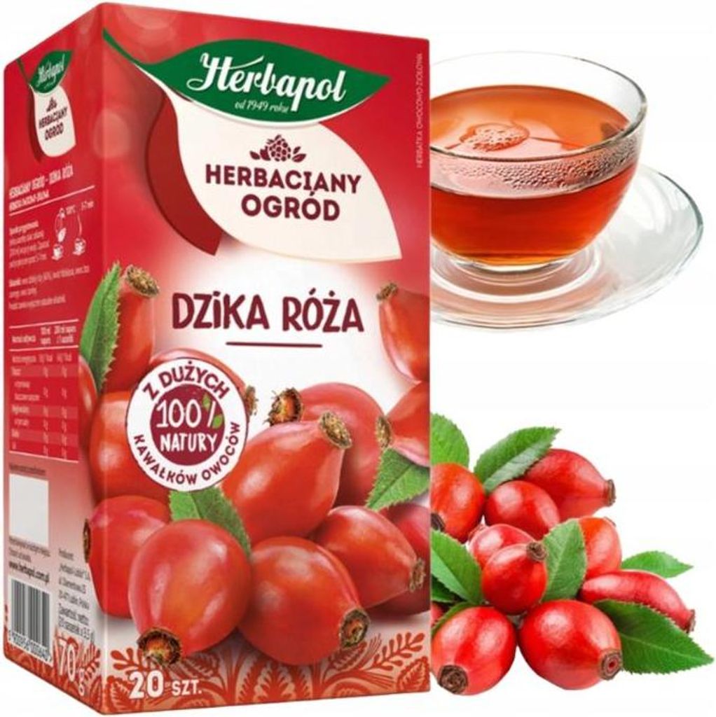 Herbata ziołowa Dzikiej Róży Ogród Natury 20 torebek