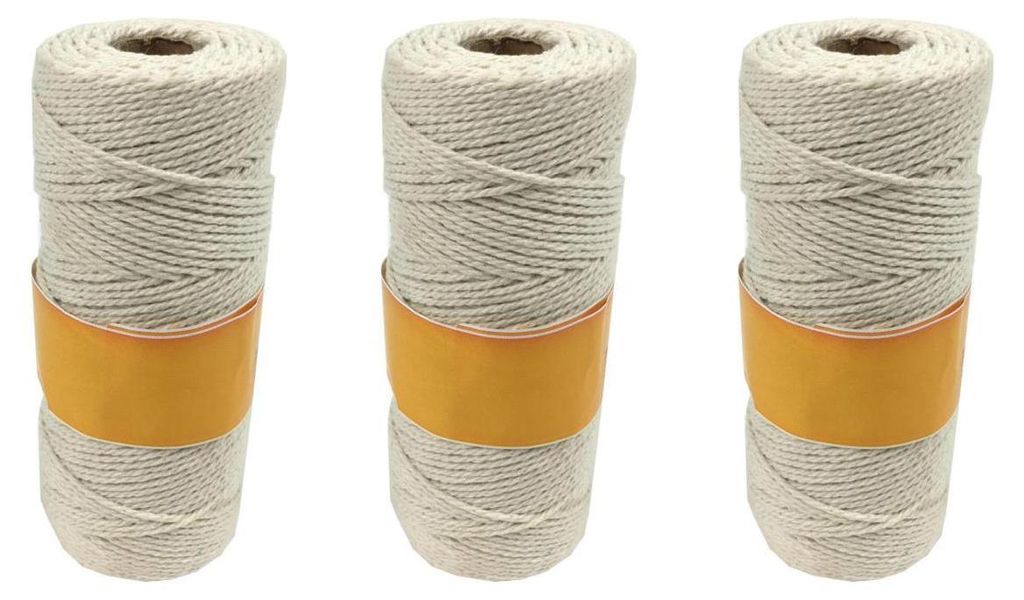 3 x Baumwollschnur Leinenfaden Baumwollkordel Faden Produktbild 