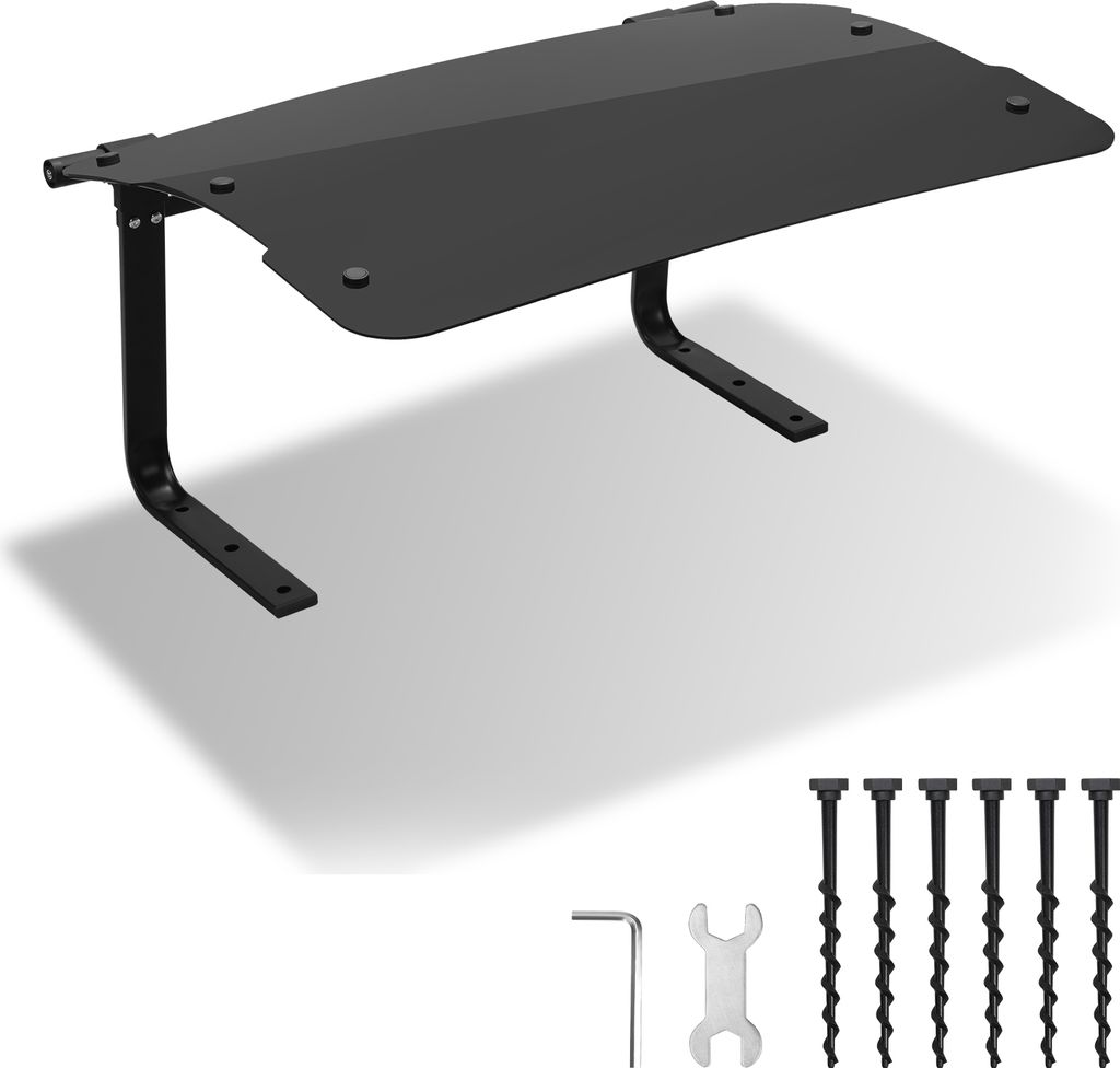 Hengda Rasenmäher Garage Klappbare Überdachung für Mähroboter Carport 73x57x40cm Schwarz Dach Stahlrahmen Metall Pulverbeschichtet