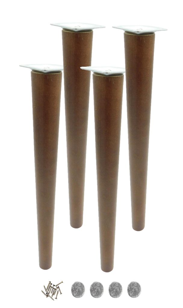 Dřevěné nábytkové nožky 40 cm, buk, orzech, sada 4 ks s Obrázek produktu 