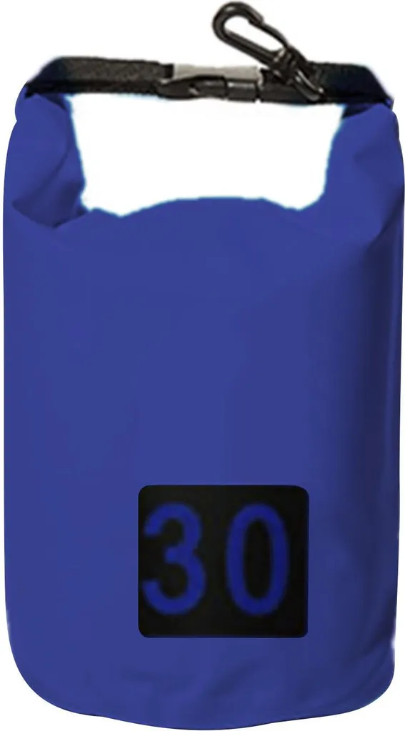 Sac marin étanche et hydrofuge 30 litres bleu foncé pour kayak et randonnée