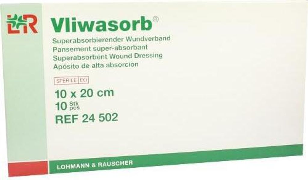 VLIWASORB superabsorb.Saugkomp.steril 10x20 cm