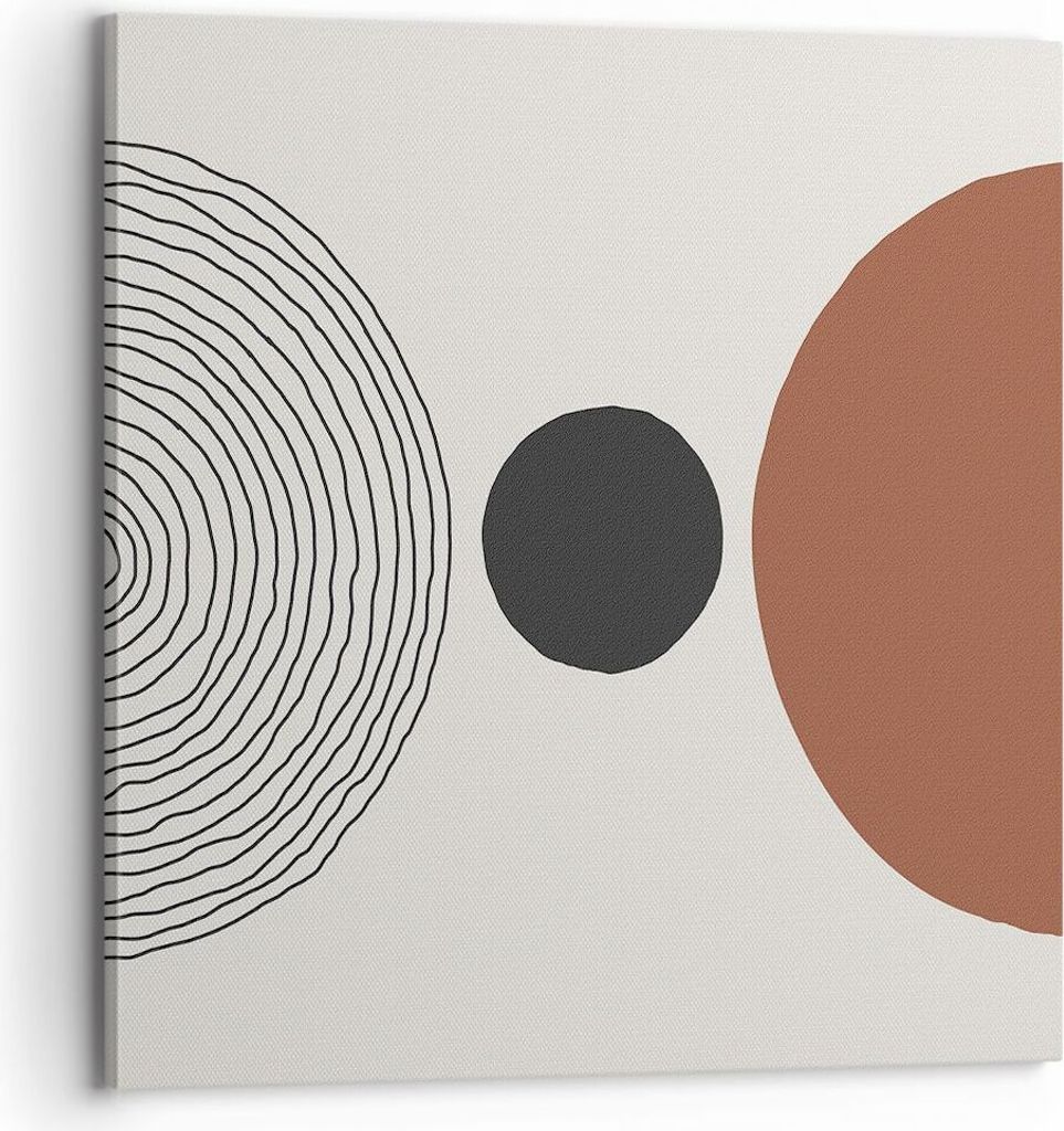 Bild auf Leinwand - Leinwandbild - Einteilig - Figuren Formen Geometrie - 70x70cm - Wand Bild - Wanddeko - Wandbilder - Leinwanddruck - Bilder - Wa...