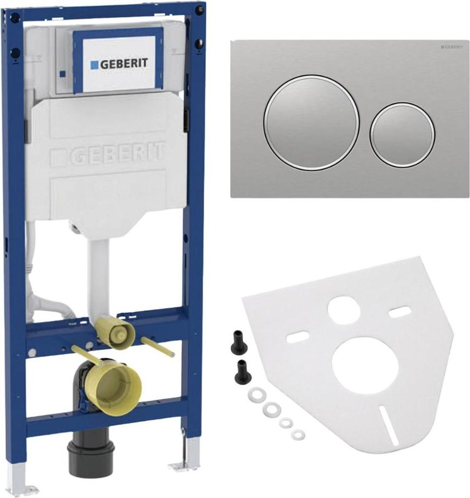 BADfabrik24 Geberit Duofix Element für Wand-WC, 112 cm, mit Sigma UP-Spülkasten 12 cm + Geberit Sigma20 Betätigungsplatte für 2-Mengen-Spülung...