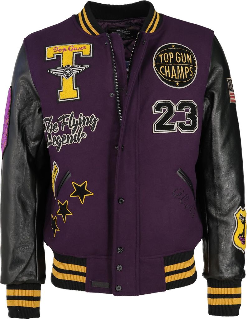 Top Gun Collegejacke TG20213031 Herren purple 3XL