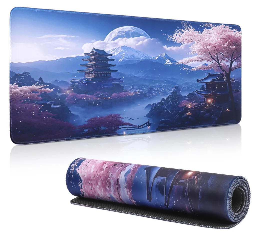 Tapis de souris gaming pour grand bureau configuration double écran