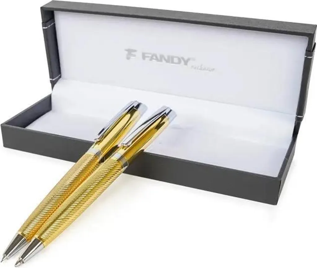Set d'écriture Aquila BM or avec stylo plume chic et finitions dorées