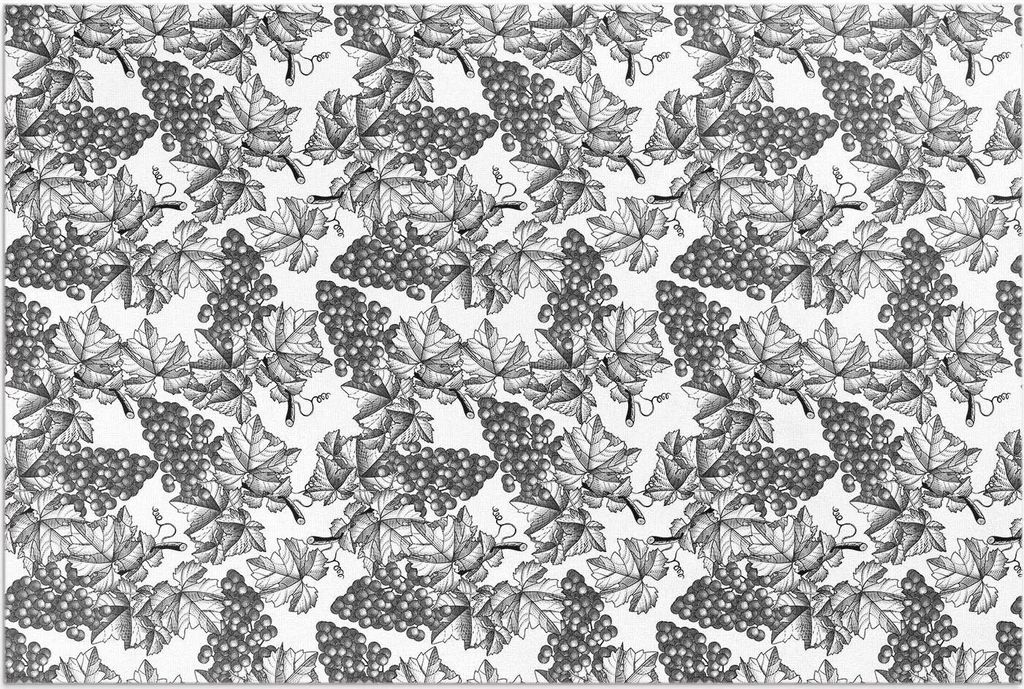 Ranken-Skizze im Vintage-Stil – Vinylteppich – 60x90 cm – Outdoor Teppich – Terrasse – Wetterfest – Modern