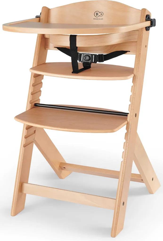 Chaise haute 3 en 1 ENOCK Kinderkraft en bois évolutive et durable