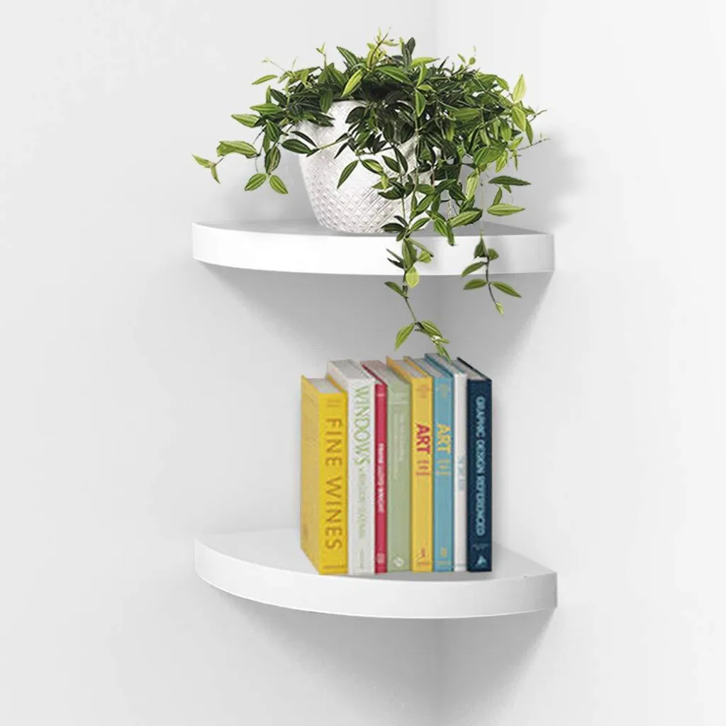 Étagère de rangement murale blanche et robuste à design flottant