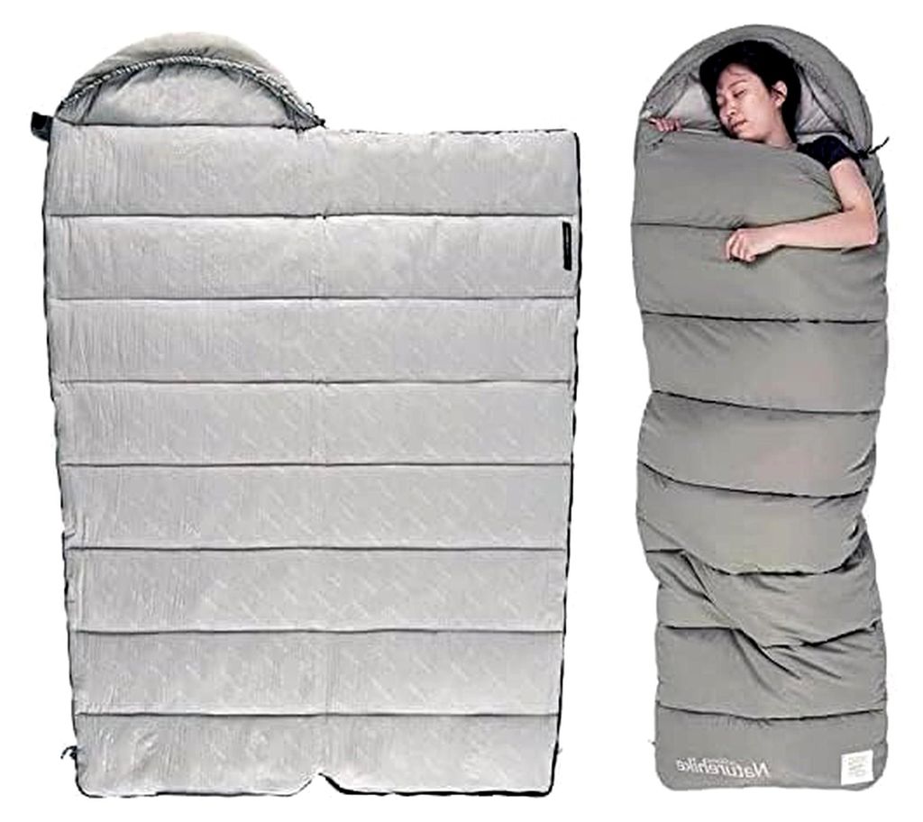 Baumwollschlafsack mit Kapuze, 3-Jahreszeiten-Schlafsack, leicht und tragbar, gefüllt mit hochwertiger Baumwolle