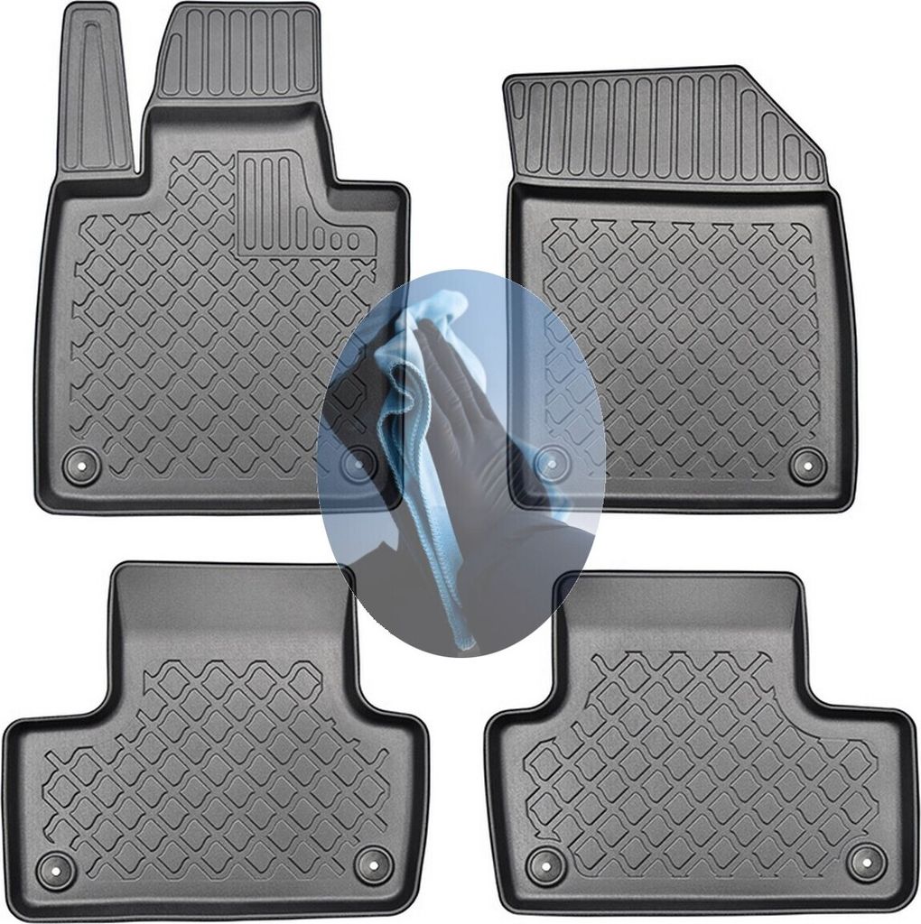 Z519741 TPE-Gummifußmatten kompatibel mit Volvo XC60 Komfort-Paket 2 SPA Steilheck Geländewagen SUV 5-türer 2017-