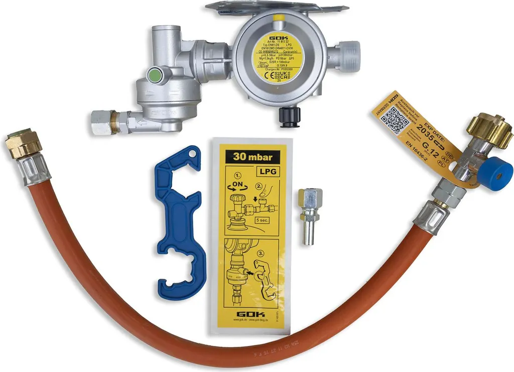 Régulateur de gaz avec capteur de choc GOK Caramatic DriveOne 30mbar