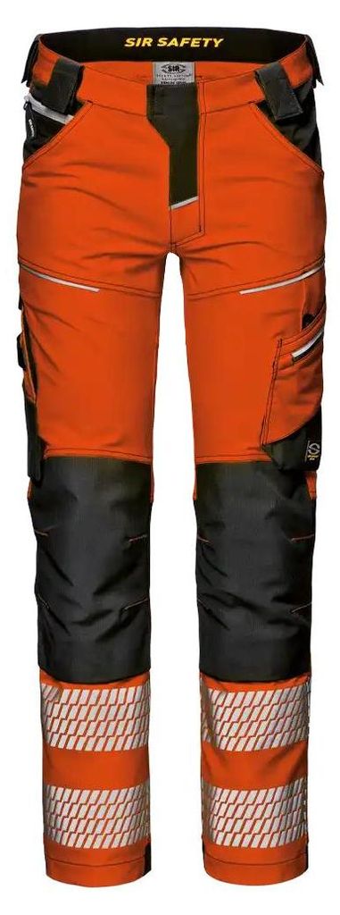 Sir Safety Gemini Guard Warnschutzhose Herren 4-Wege-Stretch EN ISO 20471 Klasse 2, 54, Hi-Vis-Orange