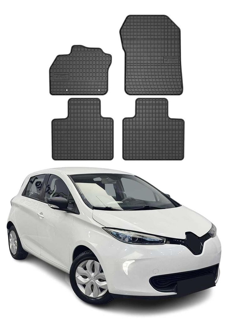 Tapis de Sol pour Renault Zoe 2012-2019 Caoutchouc Noir Image du produit 