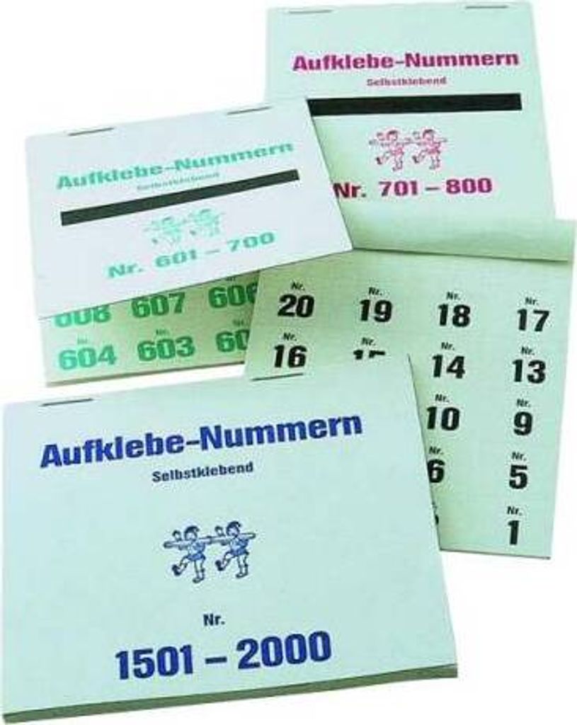 Gewinn-Aufklebenummern 901-1000 Gewinn-Aufklebenummern 901-1000 selbstklebend