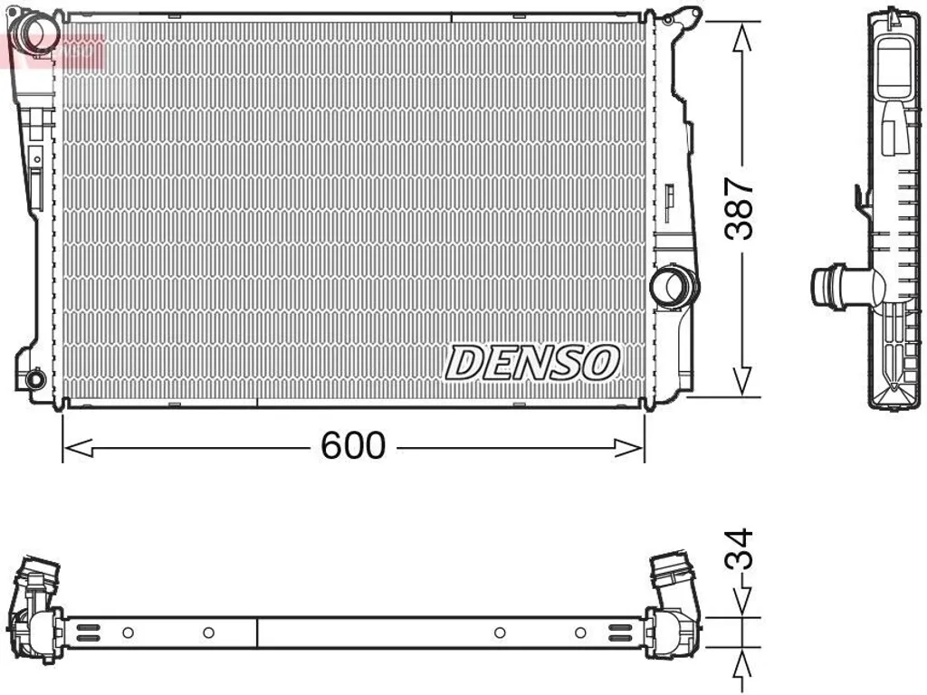 DENSO DRM05006 Radiateur Moteur pour BMW X4 F26 OE 17117632080 Fiable