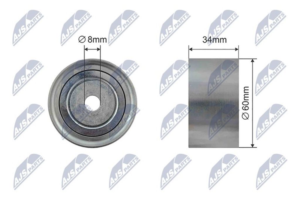 NTY RNK-SU-018 Umlenkrolle Zahnriemen Ø60mm für SUZUKI Grand Vitara II SUV (JT, TE, TD)