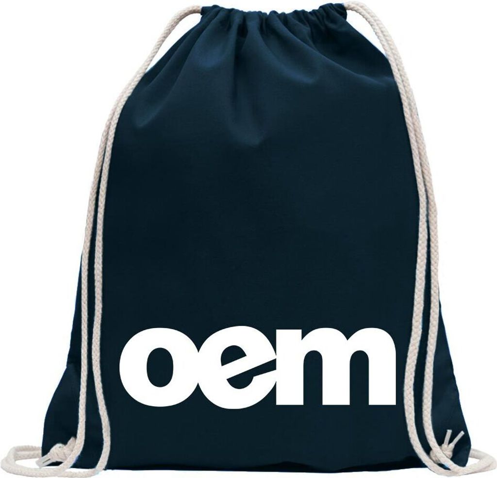 Kiwistar - Turnbeutel - dunkelblau - OEM Motiv 2 - Fun Rucksack Sport Beutel Gymsack Baumwolle mit Ziehgurt