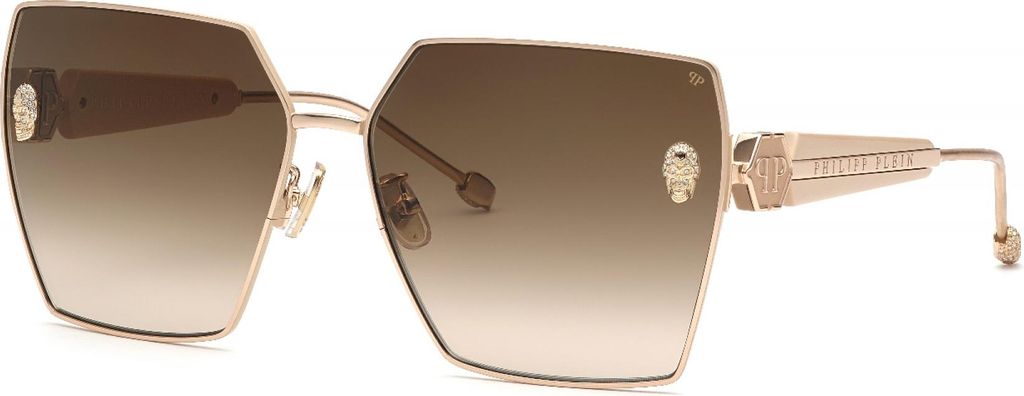 Philipp Plein SPP122S Oro rose' lucido c/parti beige 64/15/140 Damen Sonnenbrillen