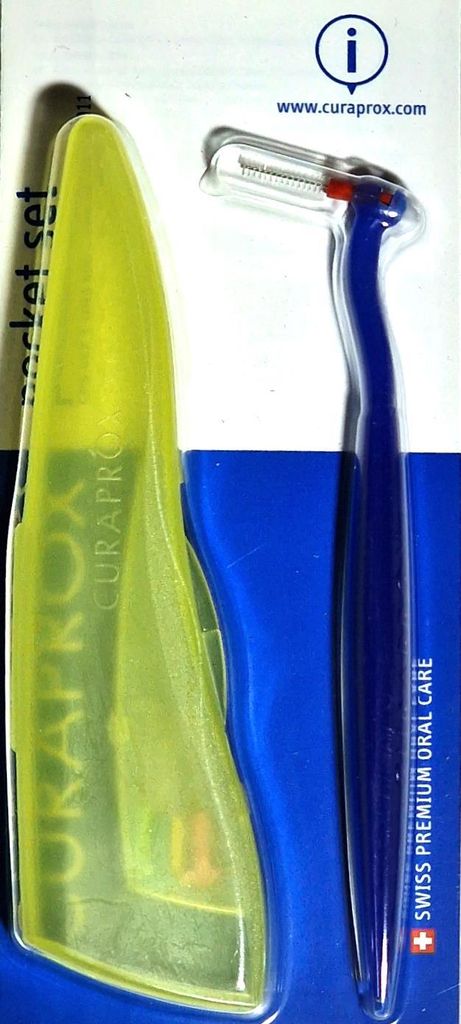 Curaprox CPS 457 Pocket-Set Halter+4Bürsten, 1 St. Interdentalbürsten