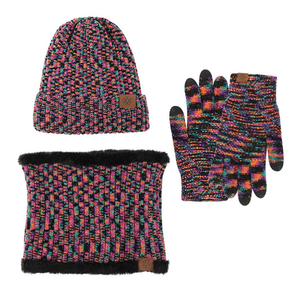 Hermes Mantel Winter-Set: Mtze, Schal Und Handschuhe Mit  Touchscreen-Funktion  Unisex Fr Damen & Herren, Grau, Polarfleece