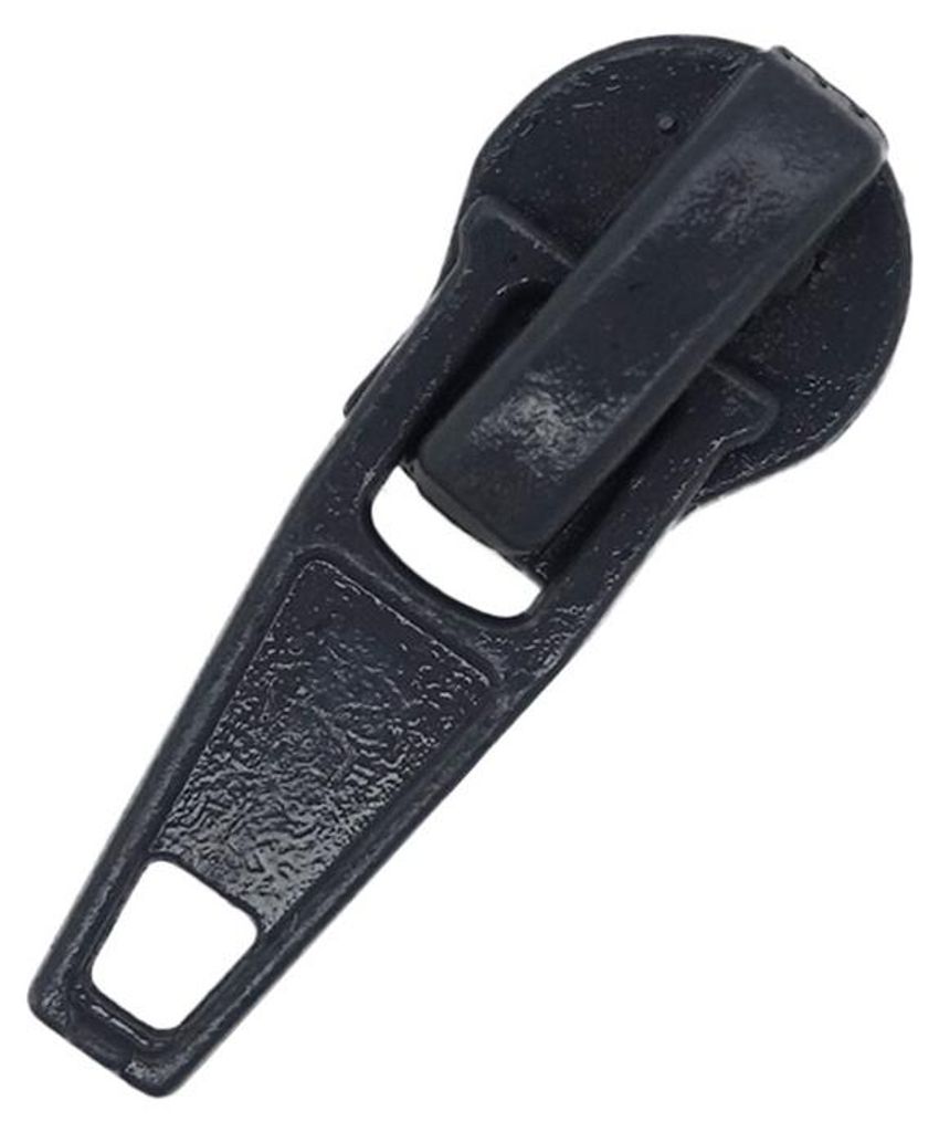 10 Zipper für Profil-Reißverschlüsse, 5mm, freie Farbwahl, Farbe:grau