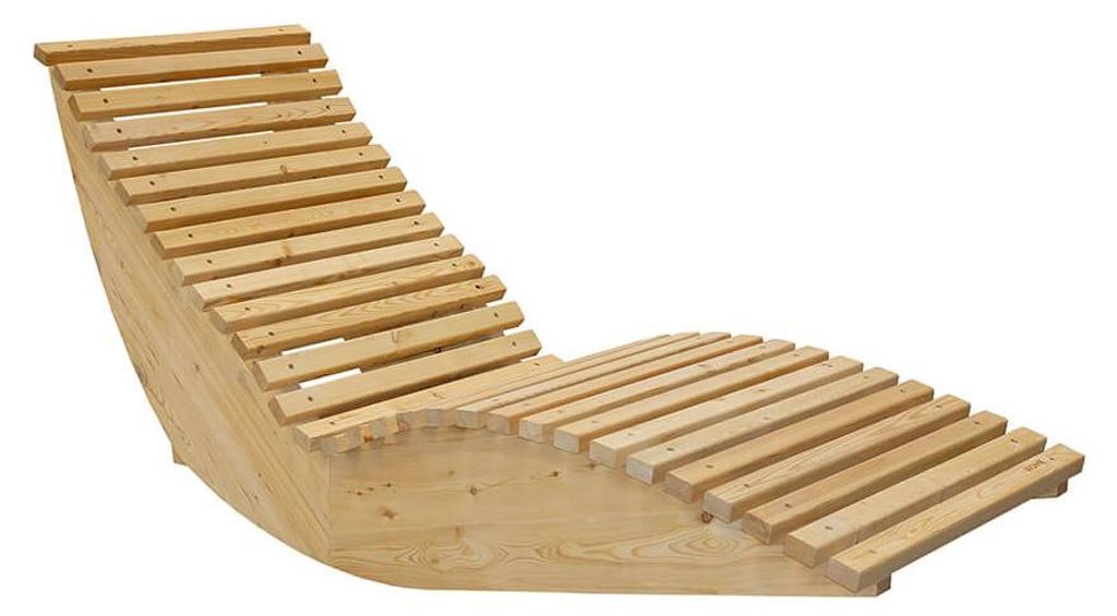 HOME DELUXE Wellenholzliege WOLGA - 60 cm | Holzliege, Produktbild 