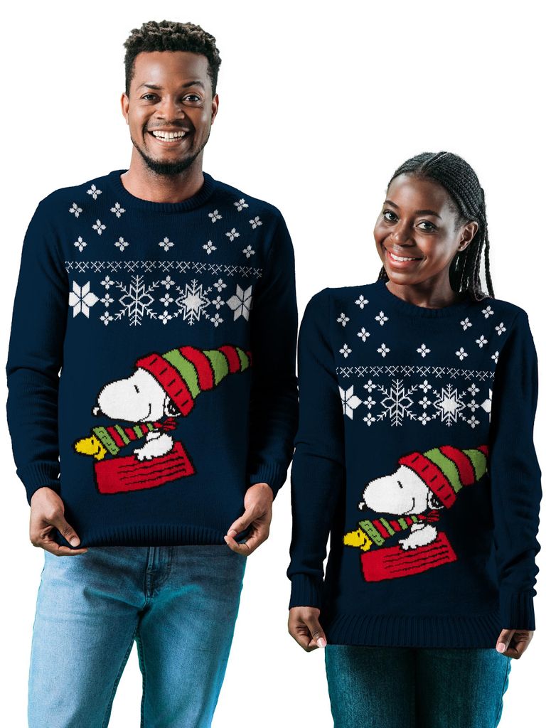The Peanuts Winterpullover Uni - Snoopy Winter Strick Produktbild 