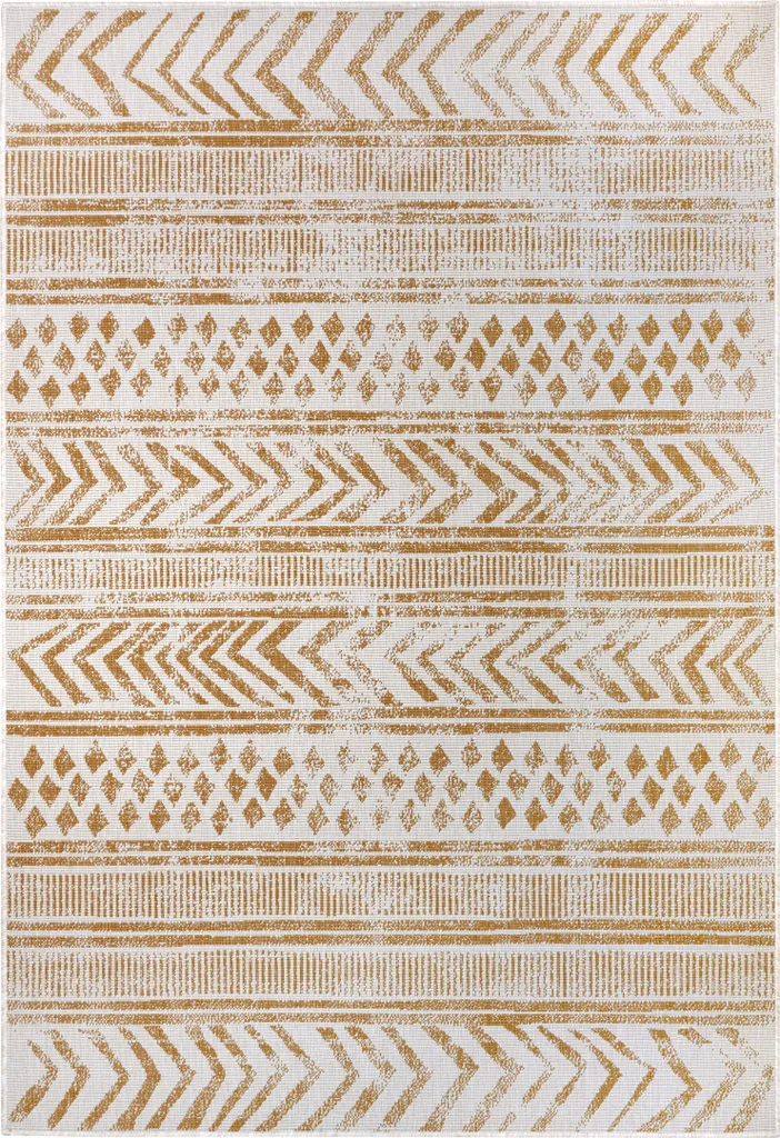 Tapis Biri Ocker réversible en fibres synthétiques résistantes 120x170