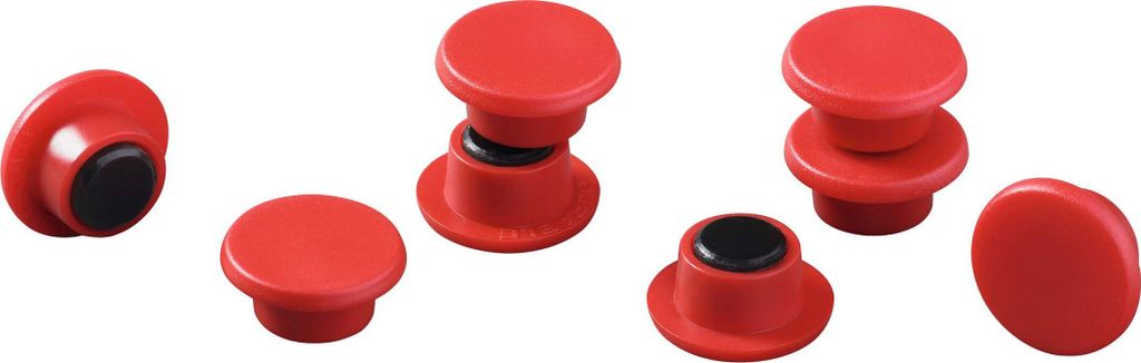DURABLE Magnete Ø 15 mm Industrieverpackung 20 St., 475103 rot