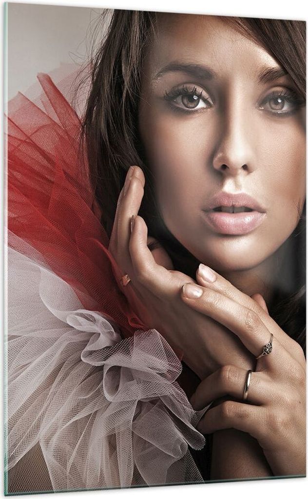 Bilder auf glas - Einteilig - Schönheit kleid mode modell - 70x100cm - Glasbilder - Wandbilder - Bilder - Wanddekoration aus Glas - Glas Bilder - ...
