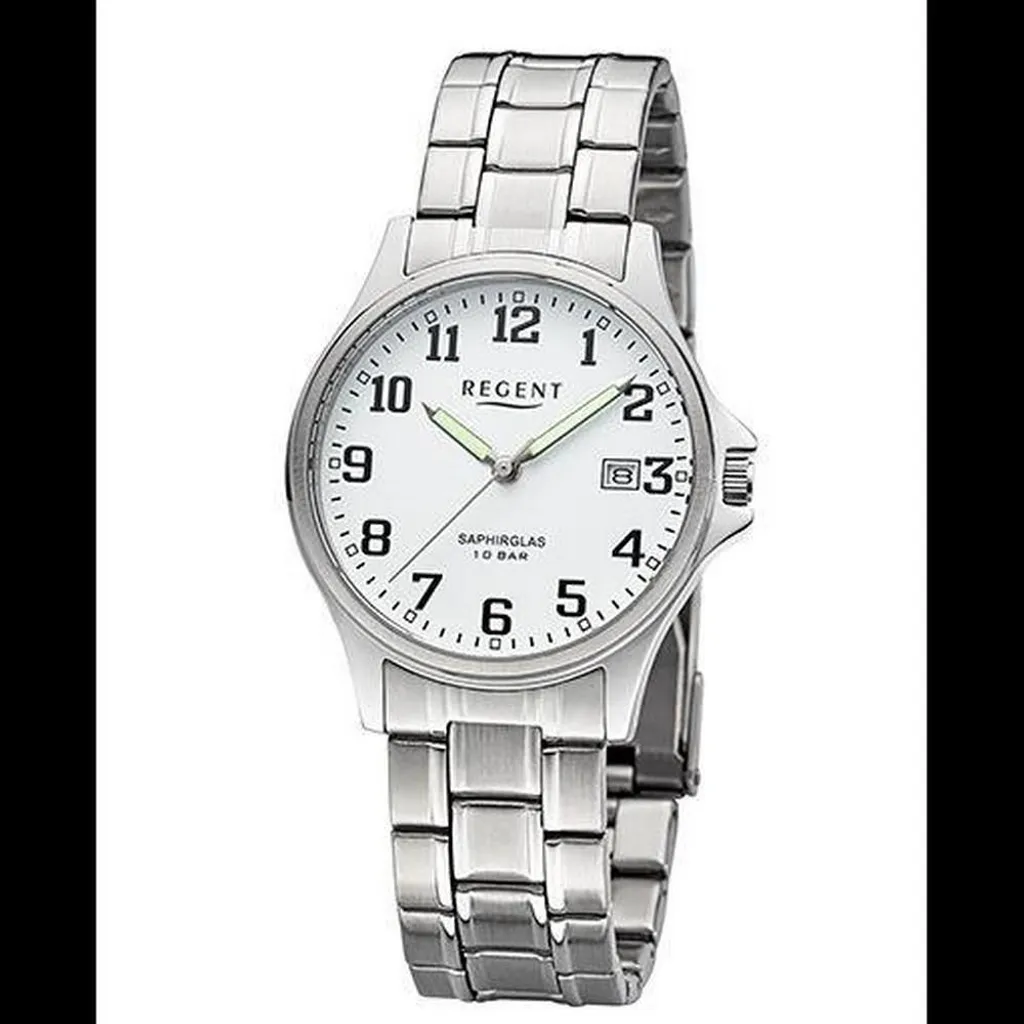 Montre Regent F-1434 étanche 5 bars avec verre minéral et affichage date