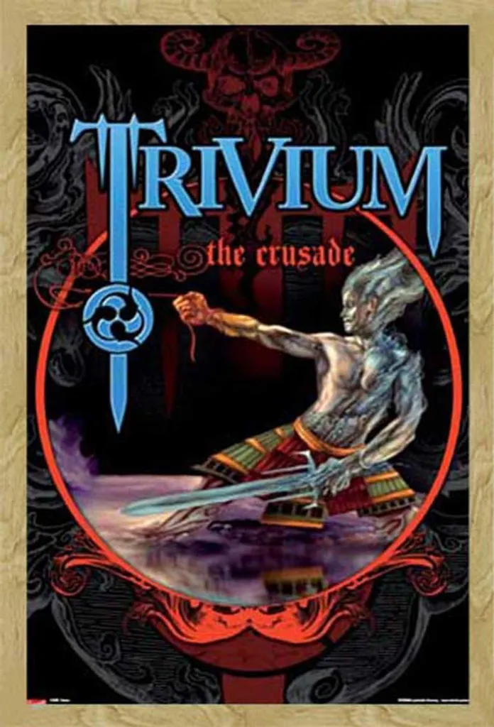 Regalo Metal: Poster Trivium The Crusade + Cornice Shinsuke MDF Faggio