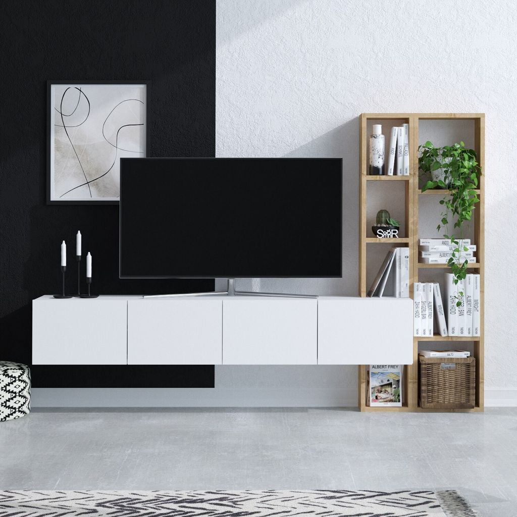 Skye Decor, Pana, TV-Einheit, Weiß, 100 % Produktbild 