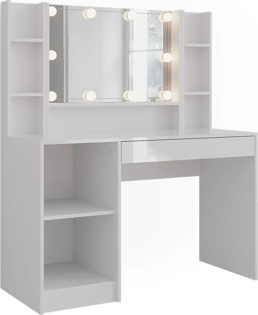 Meuble coiffeuse de chambre Vicco Sherry 120cm pour rangement maquillage