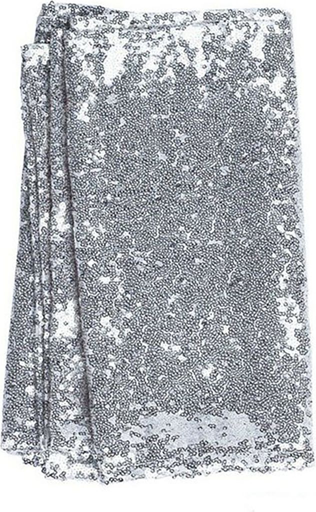 Sparkling Table Runner Wärmeisolierung Paillette Stoff im Freien im Freien Party Tischläufer für Innenräume-Silber