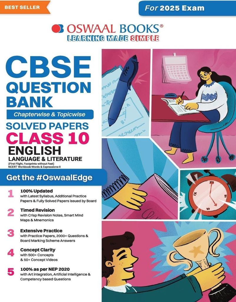 Oswaal CBSE Question Bank Class 10 English Language & Literature, Chapterwise and Topicwise Solved Papers For Board Exams 2025