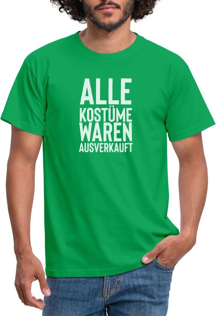 Spreadshirt Alle Kostüme Waren t Fasching Männer T-Shirt, L, Kelly Green