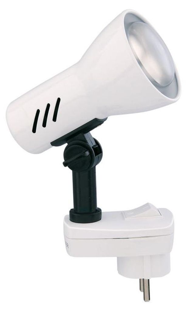 Brilon spot wtykowy 1x25W E14 z przełącznikiem biały Zdjęcie produktu 