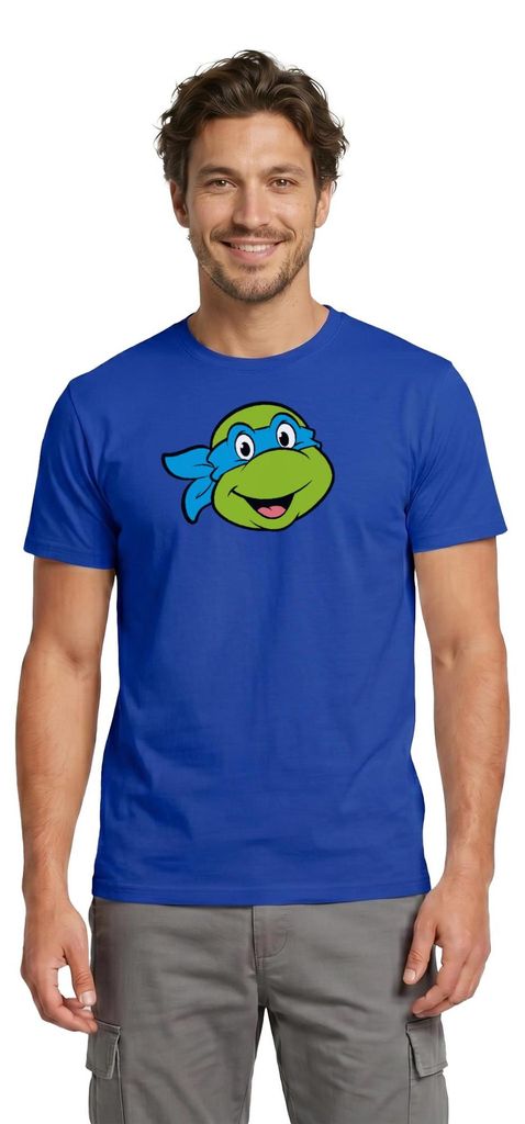 Spreadshirt Teenage Mutant Ninja Turtles Leonardo Kostüm Karneval Männer T-Shirt, M, Dunkelblau