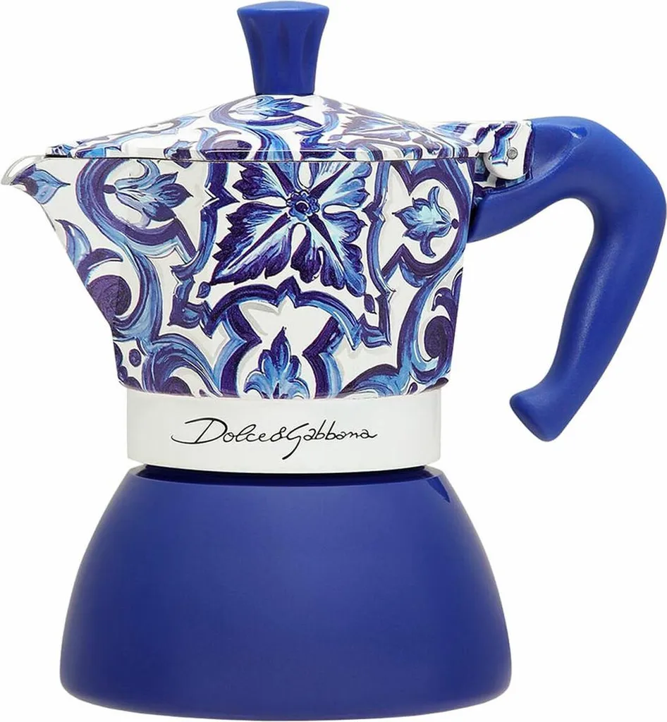 Cafetière Italienne Moka Bialetti D&G Blu Mediterraneo 4 Tasses en Inox